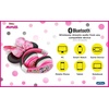 image:imageeKids Minnie Mouse Kids Bluetooth Headphones Wireless with Microphone Includes Aux Cord Volume Reduced Foldable Headphones for School Home or Travel Pink