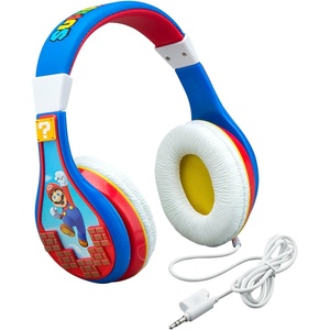 image:imageeKids Mickey Mouse Kids Headphones with 35mm Audio Jack Wired Headphones for School Home or Travel Mickey MouseSuper Mario