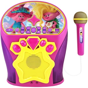 image:imageeKids Trolls Band Together Karaoke Machine Bluetooth Speaker with Microphone for Kids Speaker with USB Port to Play Music Easily Access Trolls Music with New EZ Link Feature
