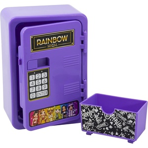 image:imageeKids Rainbow High Piggy Bank for Girls Mini Locker with Digital Keypad for Fans of Rainbow High Toys