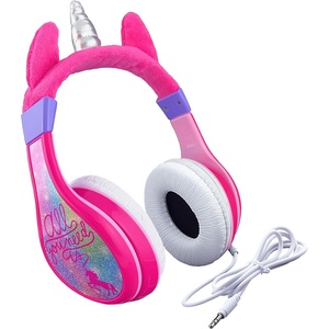 image:imageUnicorn Kids Headphones Adjustable Headband Stereo Sound 35Mm Jack Wired Headphones for Kids TangleFree Volume Control Foldable Childrens Earphones for School Home TravelUnicorn